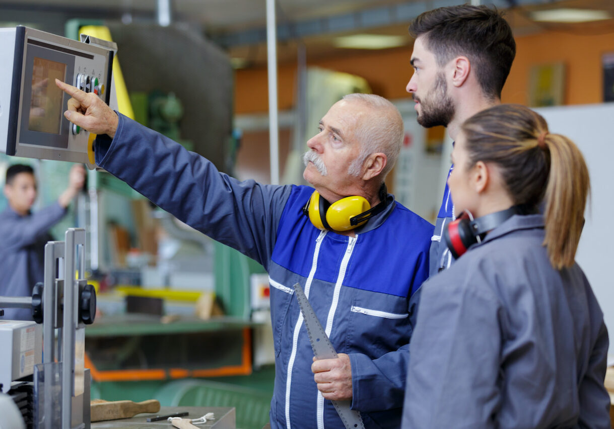apprentice electrical engineers in cable finishing factory